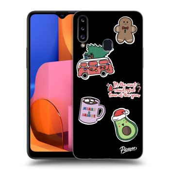Obal pro Samsung Galaxy A20s - Christmas Stickers