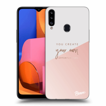 Picasee silikonový černý obal pro Samsung Galaxy A20s - You create your own opportunities