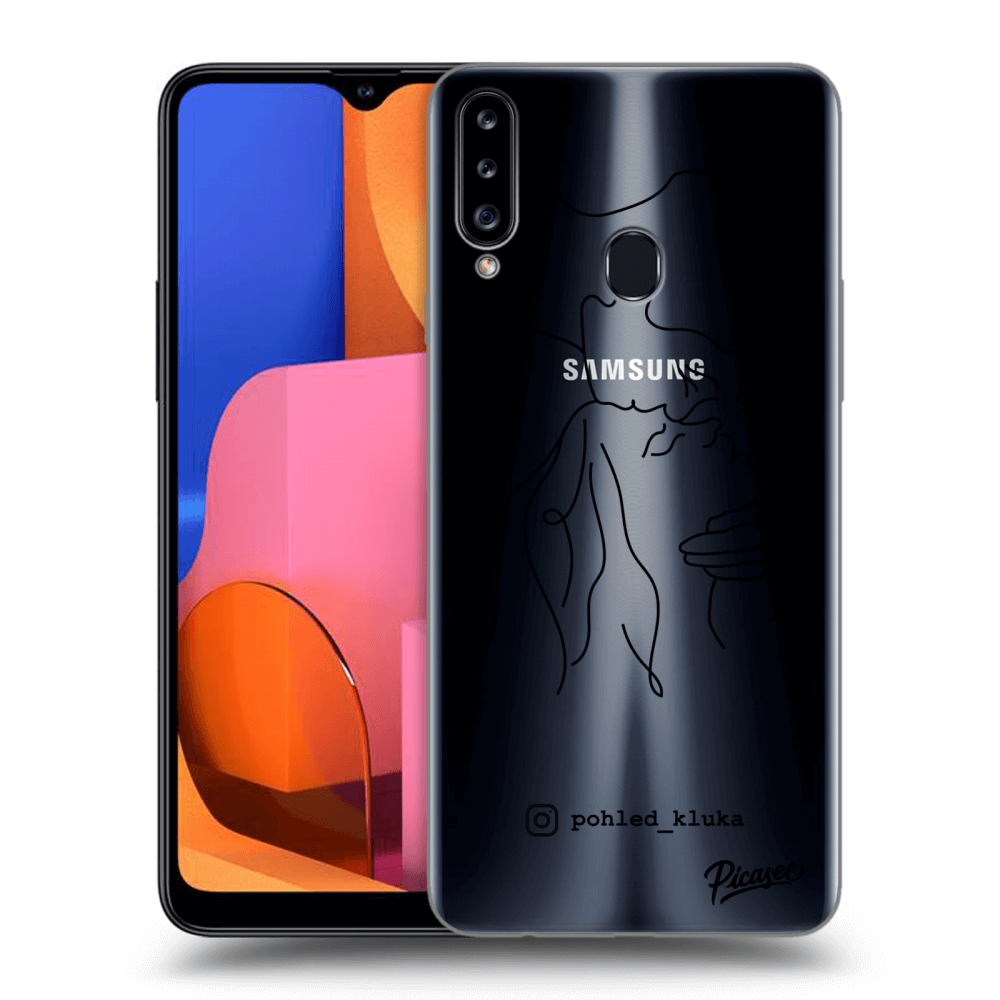 Picasee silikonový průhledný obal pro Samsung Galaxy A20s - Forehead kiss
