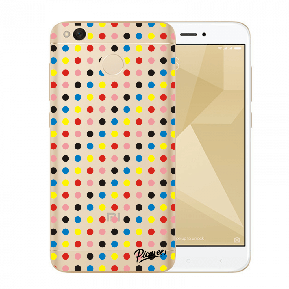 Picasee silikonový průhledný obal pro Xiaomi Redmi 4X Global - Colorful dots