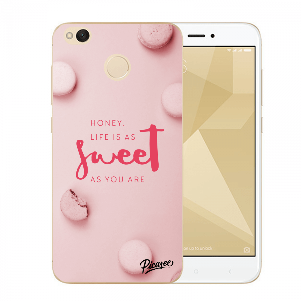 Picasee plastový průhledný obal pro Xiaomi Redmi 4X Global - Life is as sweet as you are