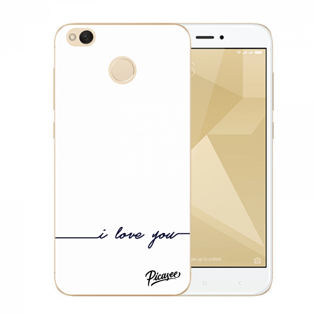 Picasee silikonový průhledný obal pro Xiaomi Redmi 4X Global - I love you