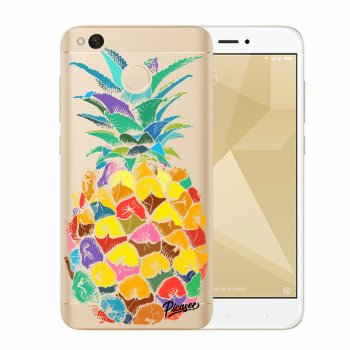 Picasee silikonový průhledný obal pro Xiaomi Redmi 4X Global - Pineapple
