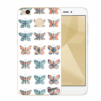Picasee silikonový průhledný obal pro Xiaomi Redmi 4X Global - Butterflies