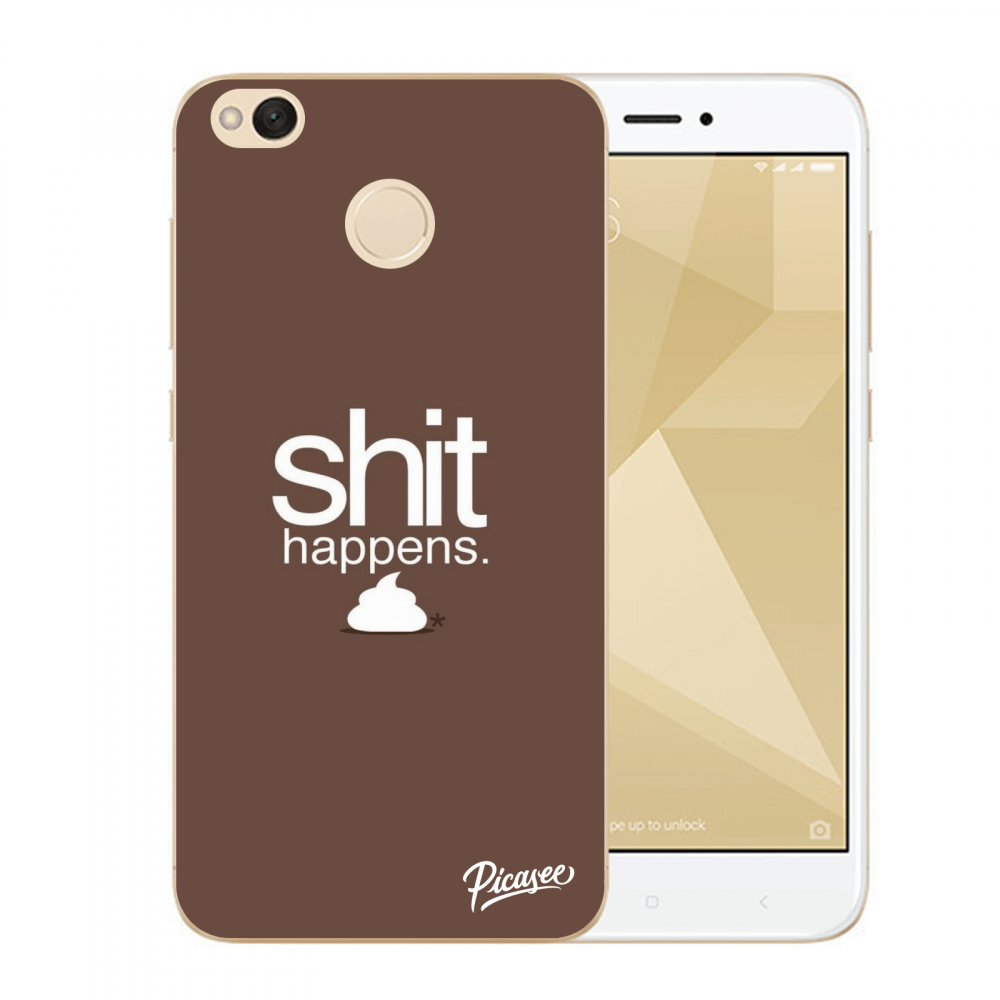 Picasee plastový průhledný obal pro Xiaomi Redmi 4X Global - Shit happens