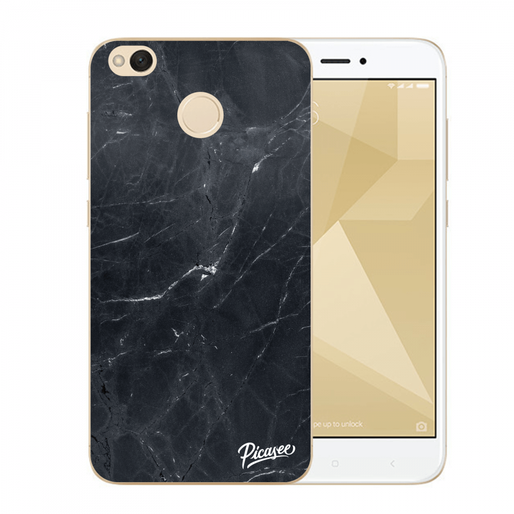 Picasee plastový průhledný obal pro Xiaomi Redmi 4X Global - Black marble