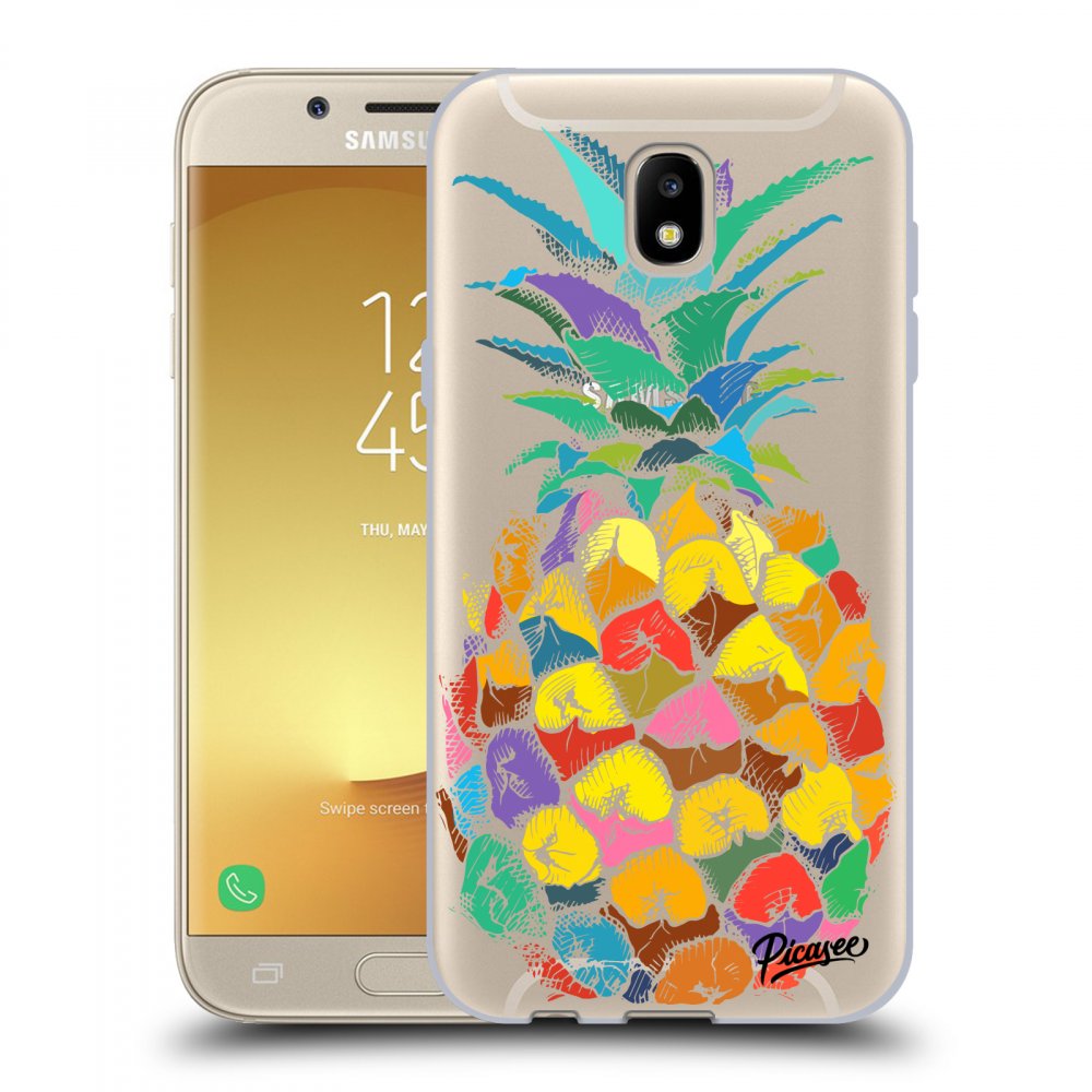 Picasee silikonový průhledný obal pro Samsung Galaxy J5 2017 J530F - Pineapple