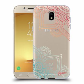 Picasee silikonový průhledný obal pro Samsung Galaxy J5 2017 J530F - Flowers pattern
