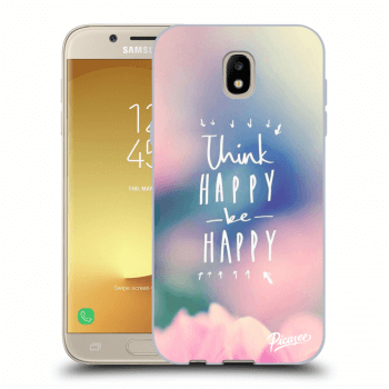 Picasee silikonový průhledný obal pro Samsung Galaxy J5 2017 J530F - Think happy be happy