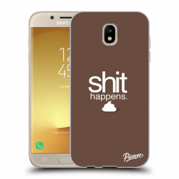 Picasee silikonový průhledný obal pro Samsung Galaxy J5 2017 J530F - Shit happens
