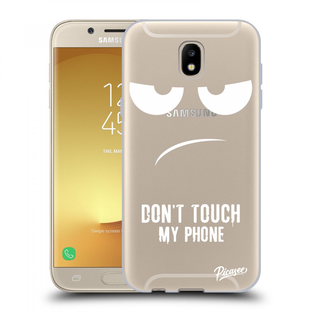 Picasee silikonový průhledný obal pro Samsung Galaxy J5 2017 J530F - Don't Touch My Phone