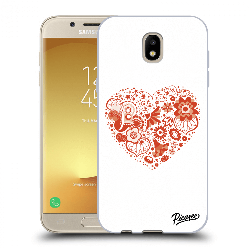 Picasee silikonový průhledný obal pro Samsung Galaxy J5 2017 J530F - Big heart