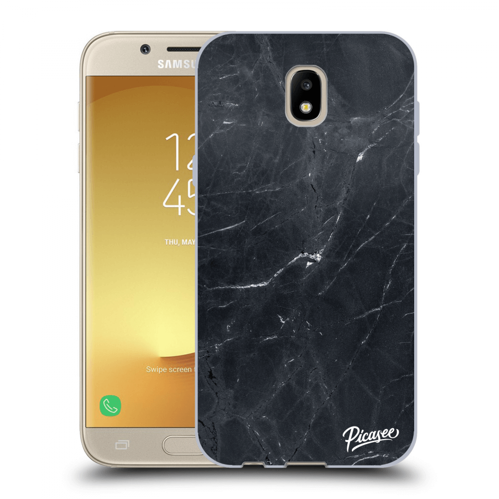 Picasee silikonový průhledný obal pro Samsung Galaxy J5 2017 J530F - Black marble