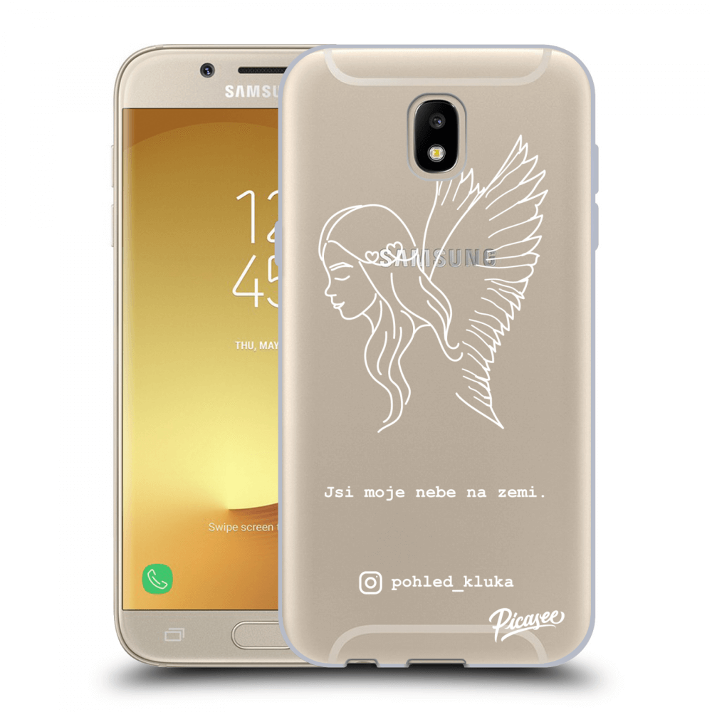 Picasee silikonový průhledný obal pro Samsung Galaxy J5 2017 J530F - Heaven White