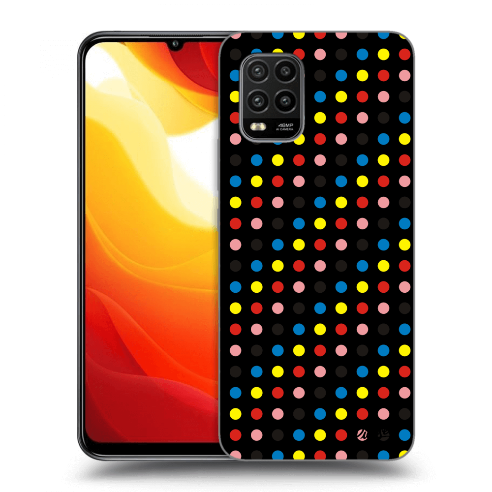 Picasee silikonový černý obal pro Xiaomi Mi 10 Lite - Colorful dots
