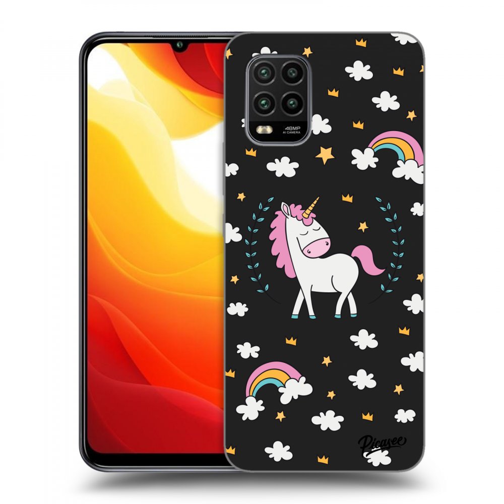 Picasee silikonový černý obal pro Xiaomi Mi 10 Lite - Unicorn star heaven
