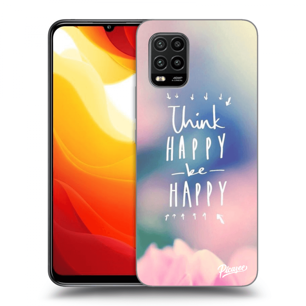 Picasee silikonový černý obal pro Xiaomi Mi 10 Lite - Think happy be happy