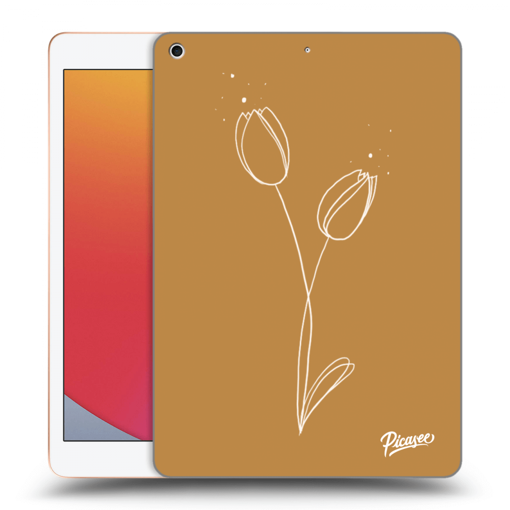 Picasee silikonový černý obal pro Apple iPad 10.2" 2020 (8. gen) - Tulips
