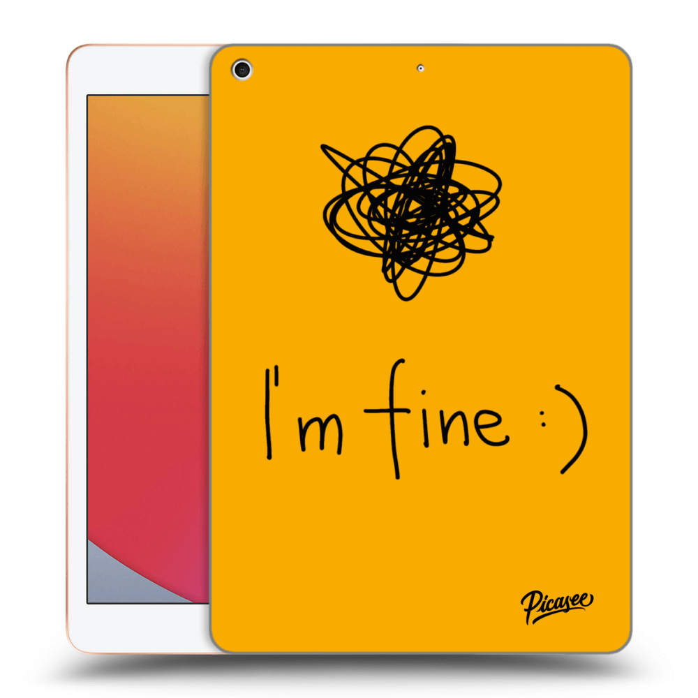 Picasee silikonový průhledný obal pro Apple iPad 10.2" 2020 (8. gen) - I am fine