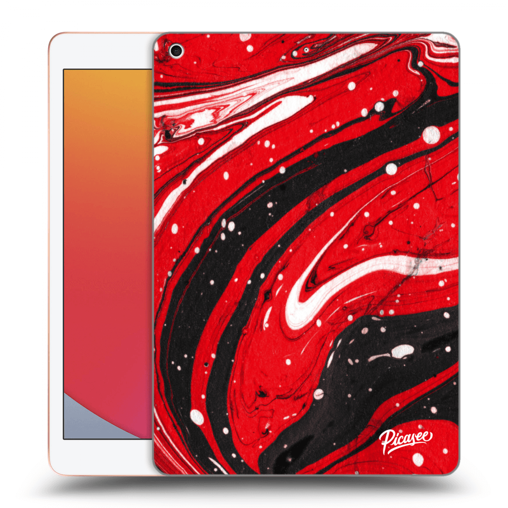 Picasee silikonový černý obal pro Apple iPad 10.2" 2020 (8. gen) - Red black