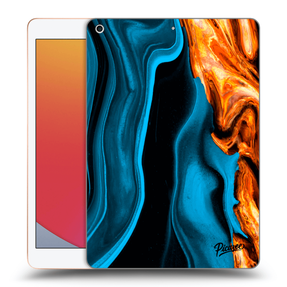 Picasee silikonový průhledný obal pro Apple iPad 10.2" 2020 (8. gen) - Gold blue