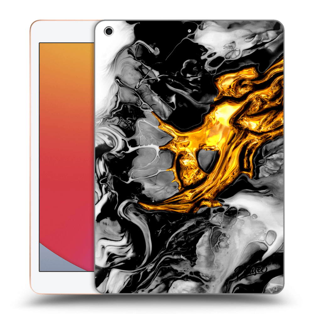 Picasee silikonový černý obal pro Apple iPad 10.2" 2020 (8. gen) - Black Gold 2