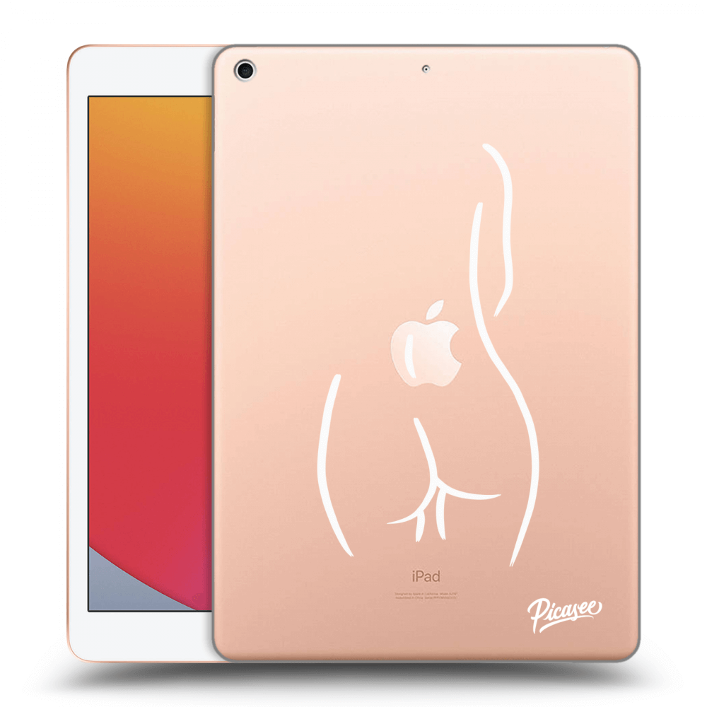 Picasee silikonový průhledný obal pro Apple iPad 10.2" 2020 (8. gen) - Svlečená Bílá