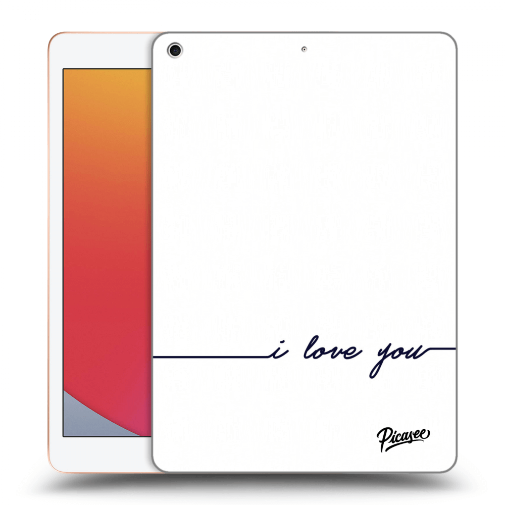 Picasee silikonový průhledný obal pro Apple iPad 10.2" 2020 (8. gen) - I love you