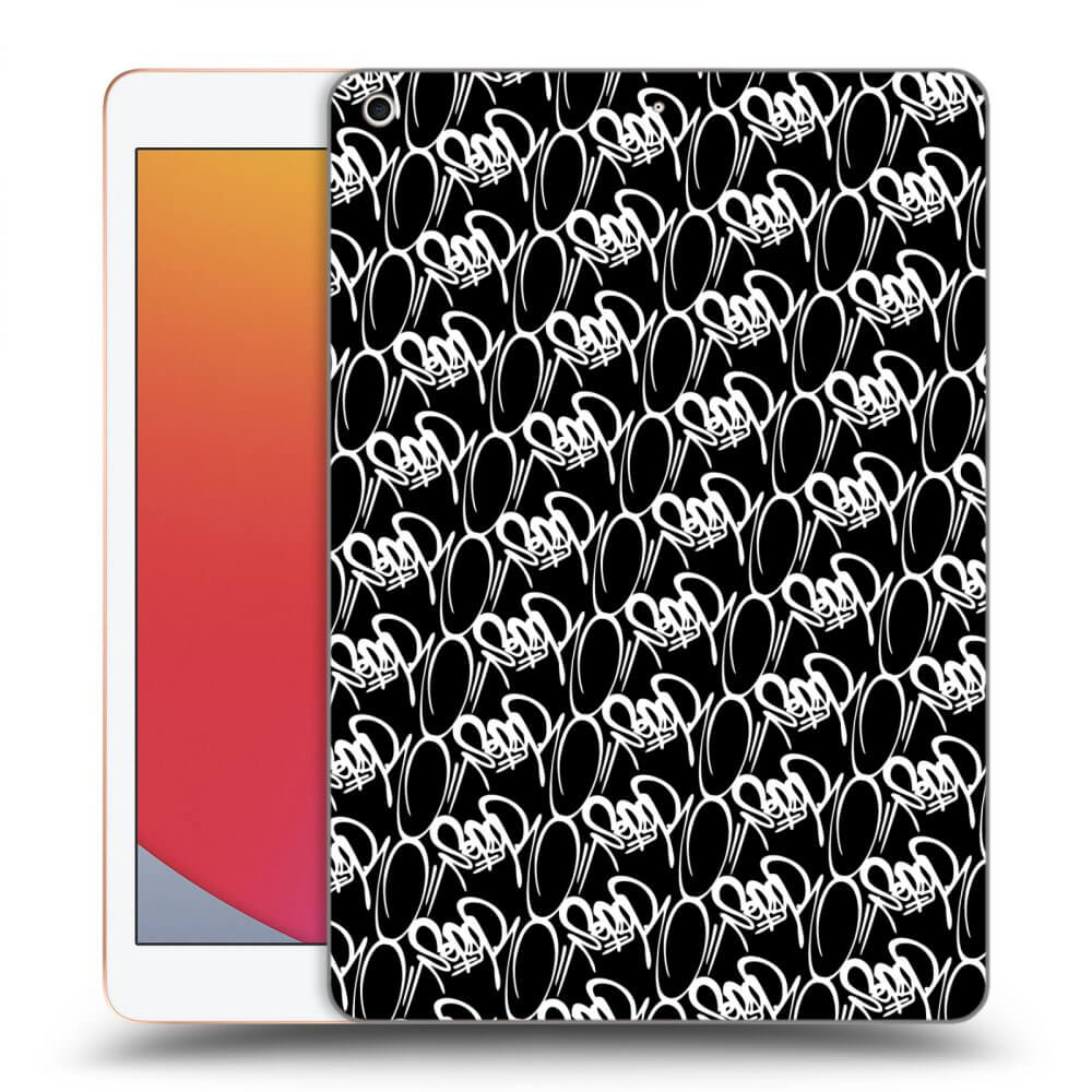 Picasee silikonový černý obal pro Apple iPad 10.2" 2020 (8. gen) - Separ - White On Black 2