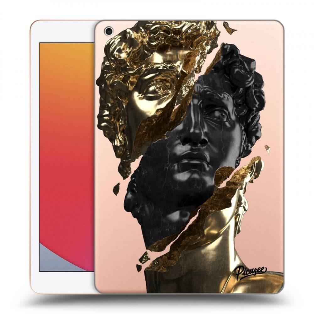 Picasee silikonový průhledný obal pro Apple iPad 10.2" 2020 (8. gen) - Gold - Black