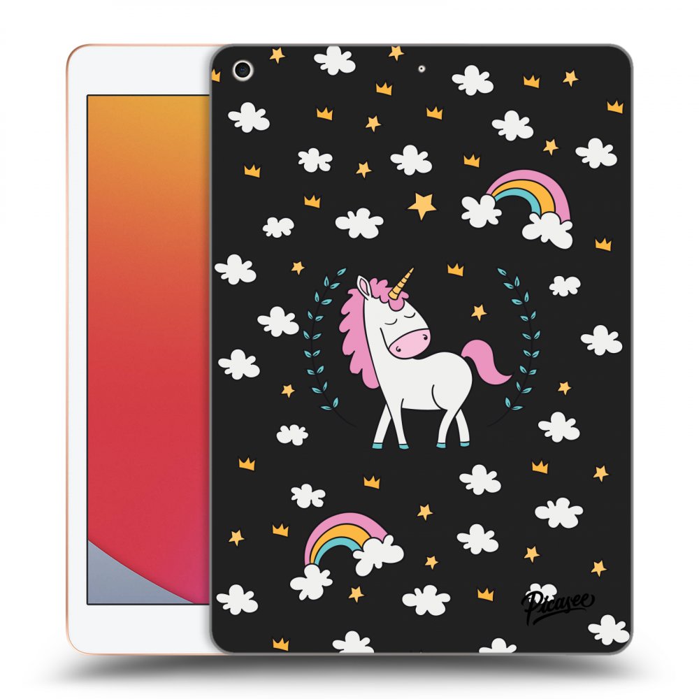 Picasee silikonový černý obal pro Apple iPad 10.2" 2020 (8. gen) - Unicorn star heaven