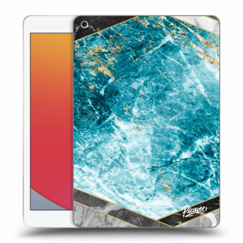 Picasee silikonový průhledný obal pro Apple iPad 10.2" 2020 (8. gen) - Blue geometry