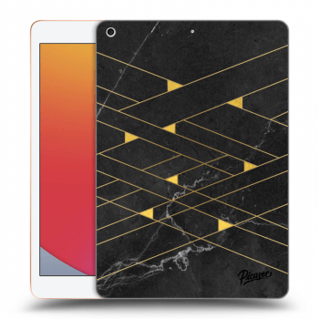 Picasee silikonový průhledný obal pro Apple iPad 10.2" 2020 (8. gen) - Gold Minimal