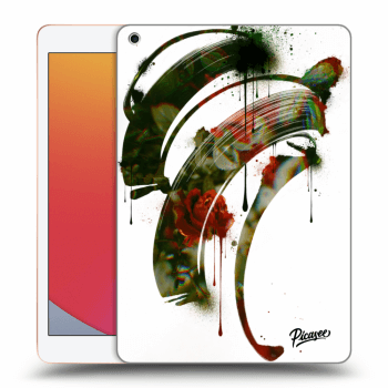 Picasee silikonový černý obal pro Apple iPad 10.2" 2020 (8. gen) - Roses white