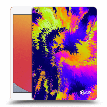 Picasee silikonový černý obal pro Apple iPad 10.2" 2020 (8. gen) - Burn