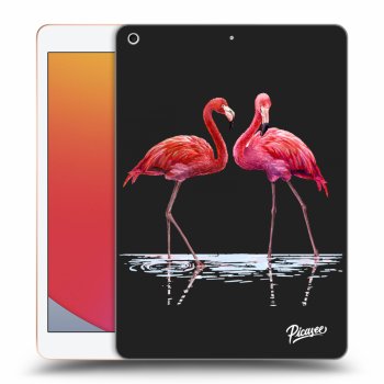 Picasee silikonový černý obal pro Apple iPad 10.2" 2020 (8. gen) - Flamingos couple