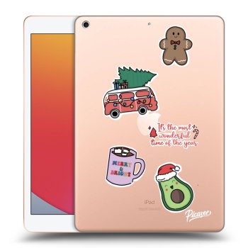 Picasee silikonový průhledný obal pro Apple iPad 10.2" 2020 (8. gen) - Christmas Stickers