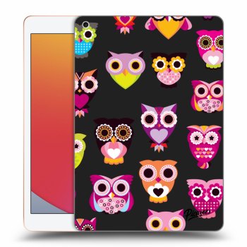 Picasee silikonový černý obal pro Apple iPad 10.2" 2020 (8. gen) - Owls