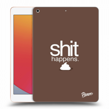 Picasee silikonový černý obal pro Apple iPad 10.2" 2020 (8. gen) - Shit happens