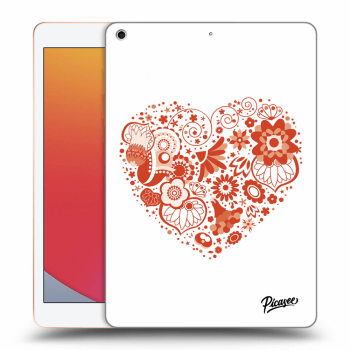 Picasee silikonový průhledný obal pro Apple iPad 10.2" 2020 (8. gen) - Big heart
