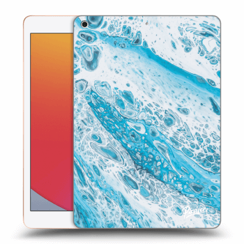 Picasee silikonový průhledný obal pro Apple iPad 10.2" 2020 (8. gen) - Blue liquid