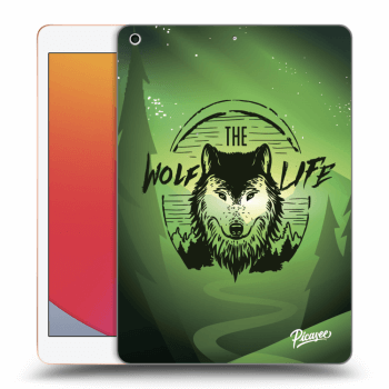 Picasee silikonový černý obal pro Apple iPad 10.2" 2020 (8. gen) - Wolf life