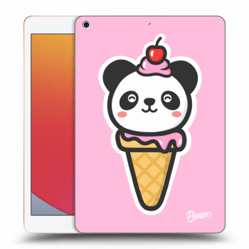 Picasee silikonový černý obal pro Apple iPad 10.2" 2020 (8. gen) - Ice Cream Panda
