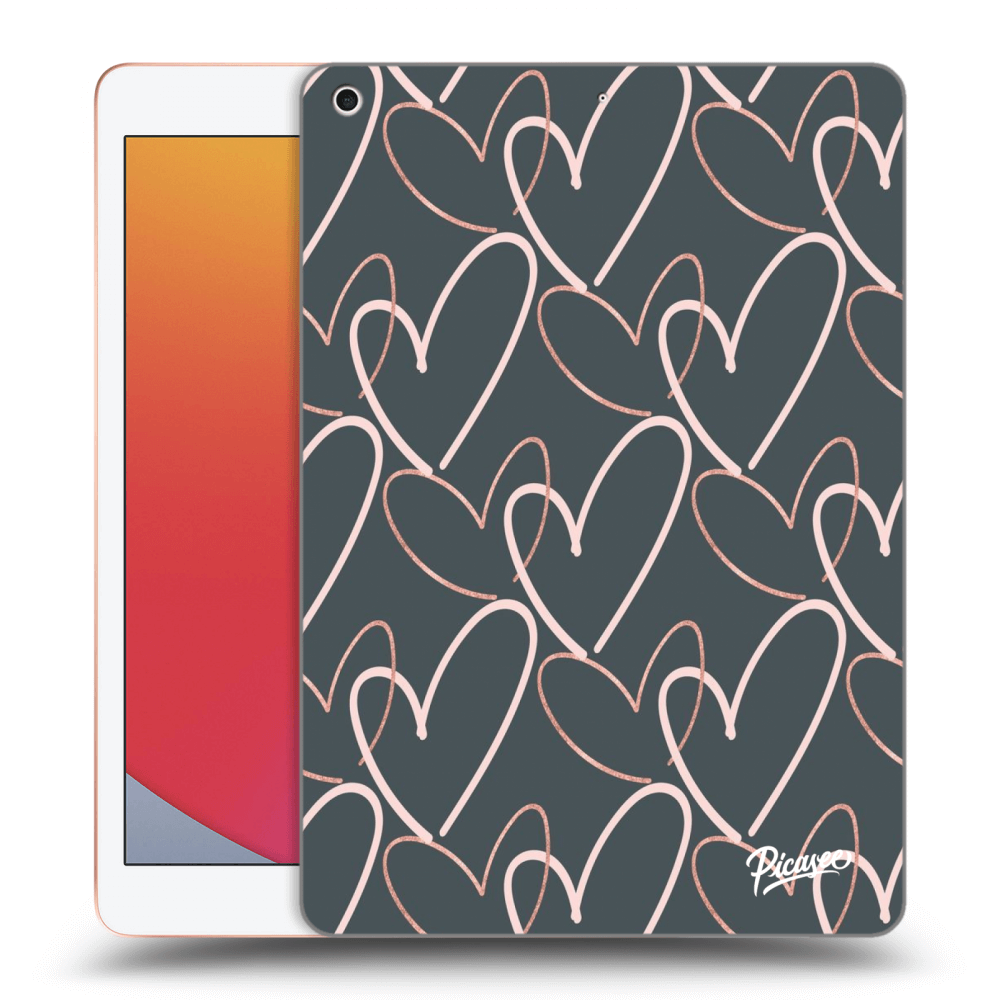 Picasee silikonový černý obal pro Apple iPad 10.2" 2020 (8. gen) - Lots of love