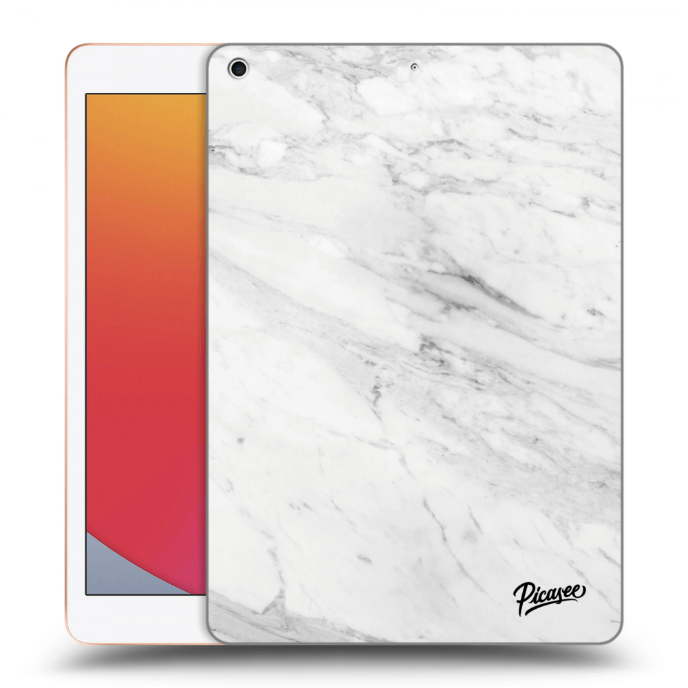 Picasee silikonový průhledný obal pro Apple iPad 10.2" 2020 (8. gen) - White marble