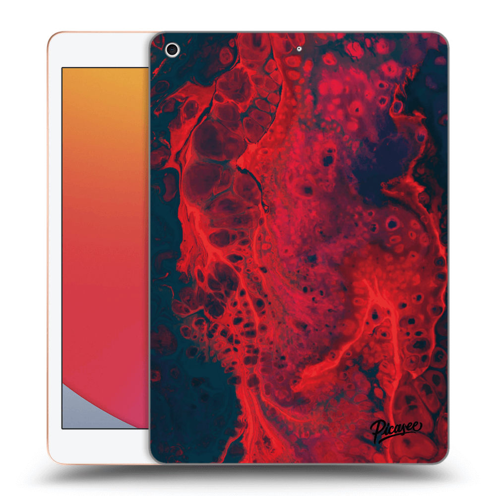 Picasee silikonový černý obal pro Apple iPad 10.2" 2020 (8. gen) - Organic red