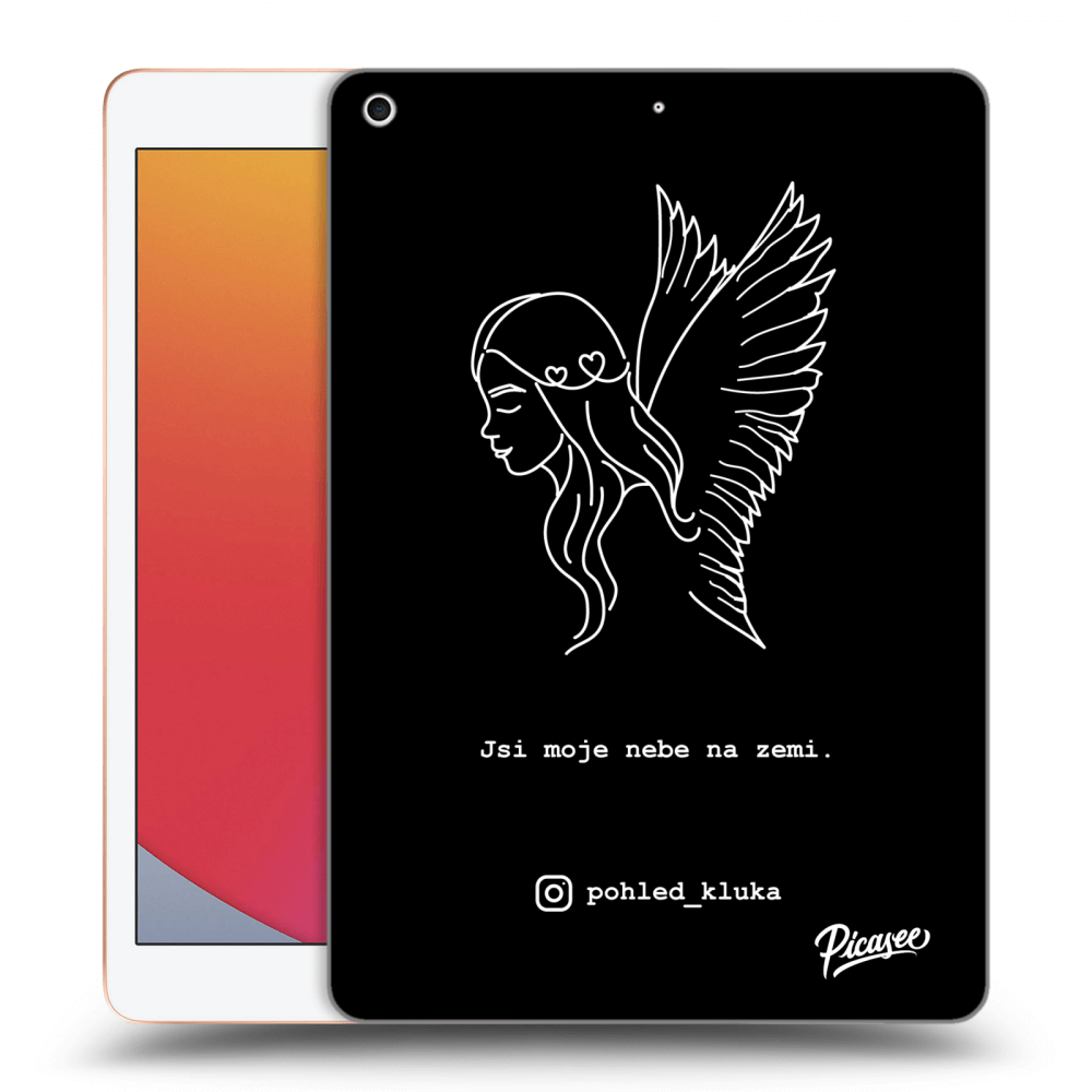 Picasee silikonový černý obal pro Apple iPad 10.2" 2020 (8. gen) - Heaven White