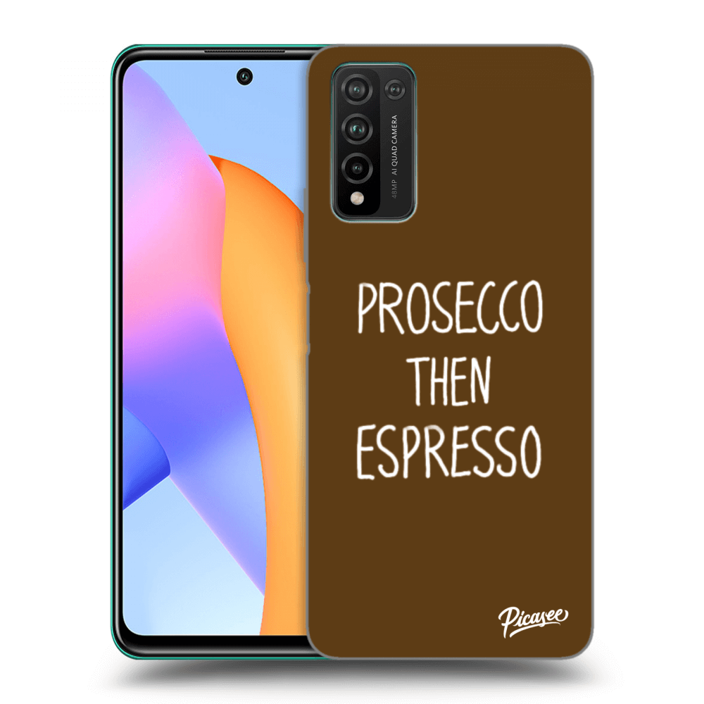 Picasee silikonový černý obal pro Honor 10X Lite - Prosecco then espresso