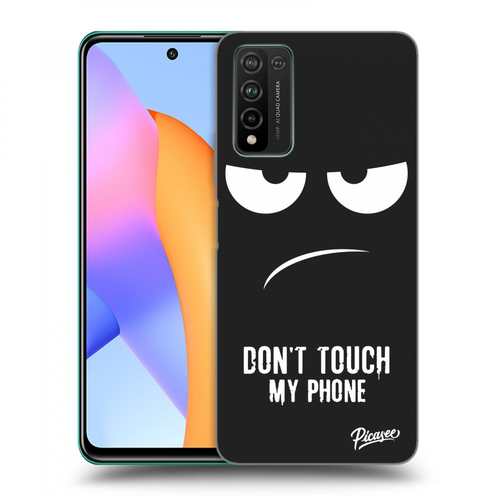 Picasee silikonový černý obal pro Honor 10X Lite - Don't Touch My Phone