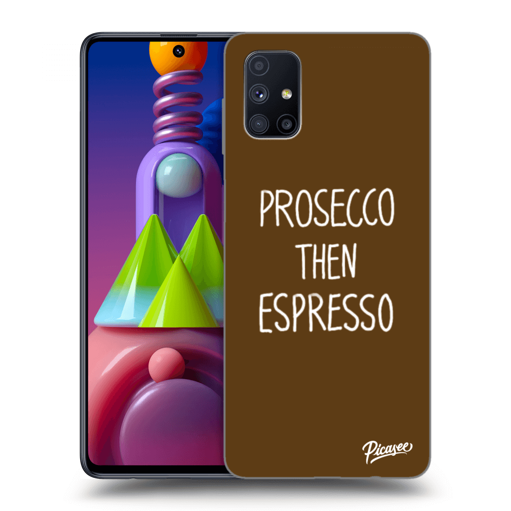 Picasee silikonový černý obal pro Samsung Galaxy M51 M515F - Prosecco then espresso